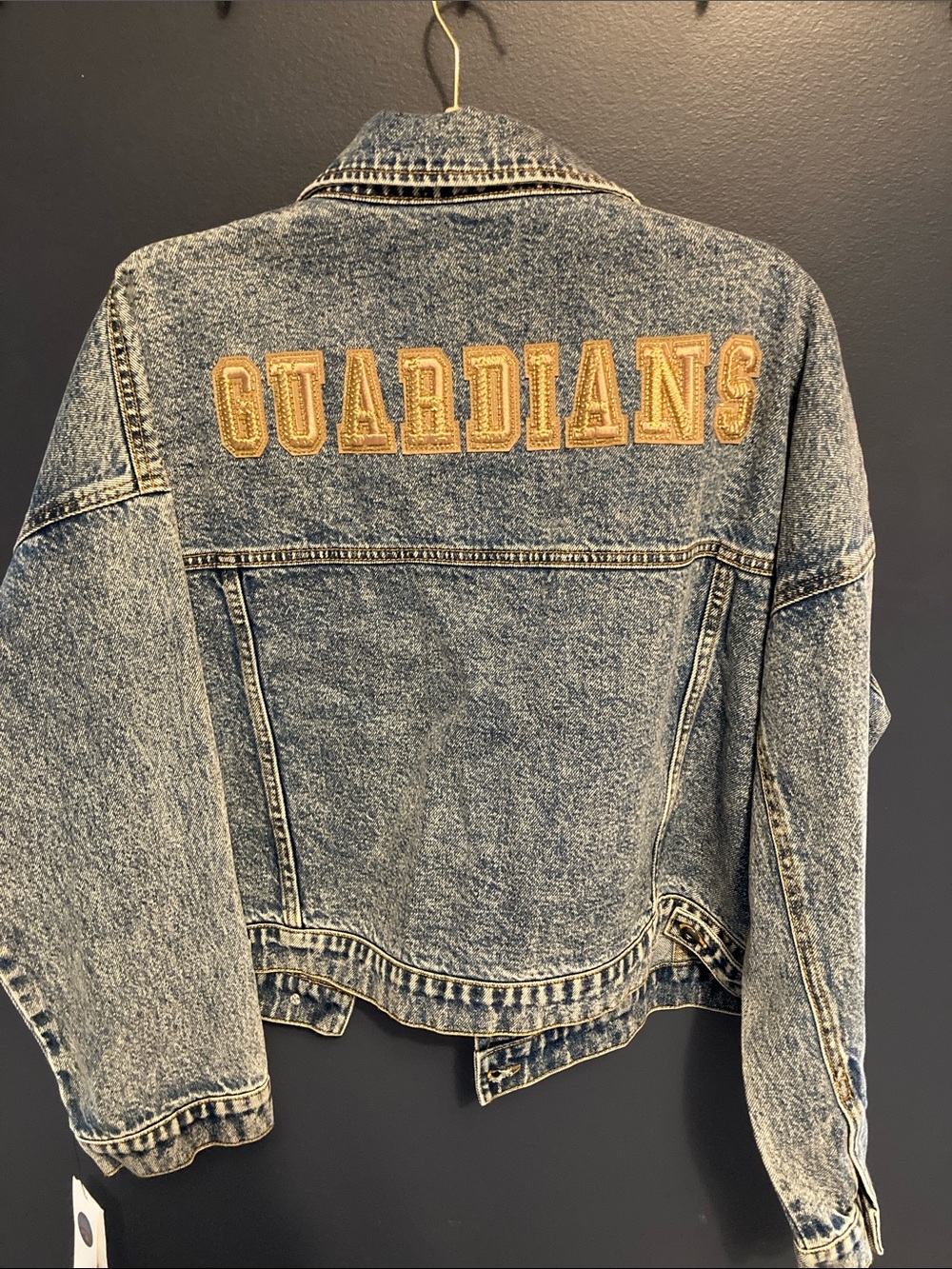 Cleveland Guardians Baseball Ladies Denim Jacket